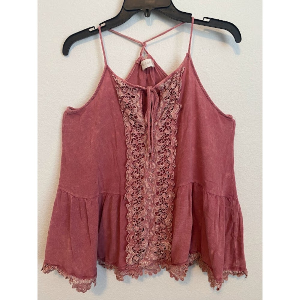Altar'd State Front Tie Spaghetti Strap Tank Top L